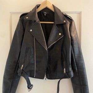 Lulu's Vegan Leather Moto Jacket Size M